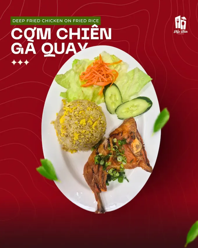 Deep Fried Chicken on Fried Rice